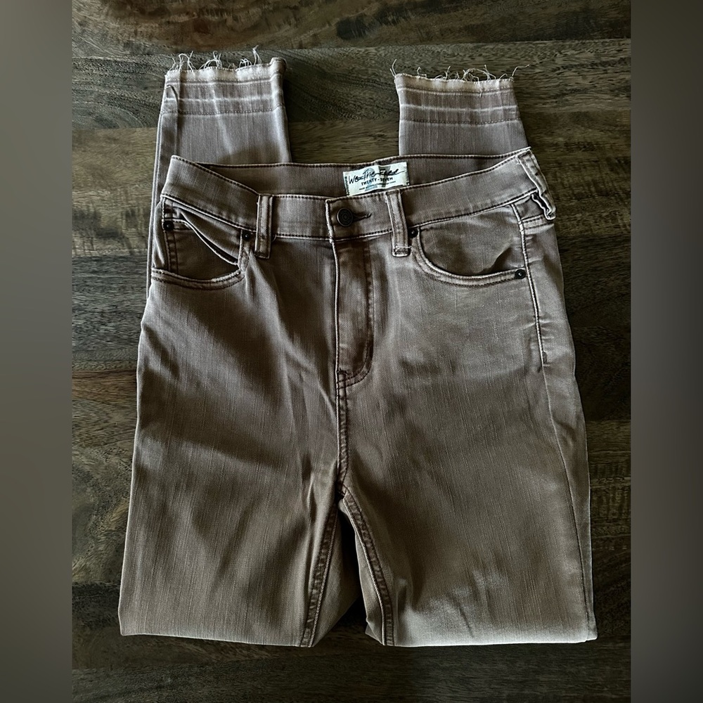 We The Free Khaki Skinny Jeans